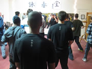 group practicing Siu Lim Tao